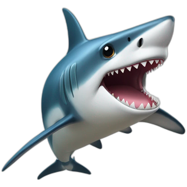 Écureuil sur un requin emoji