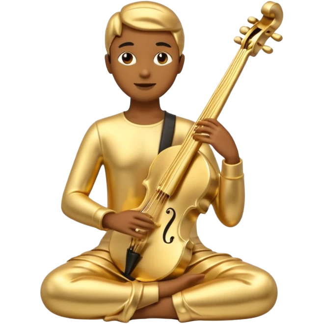 musician statue gold emoji