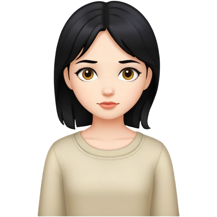 Chica cabello negro  emoji