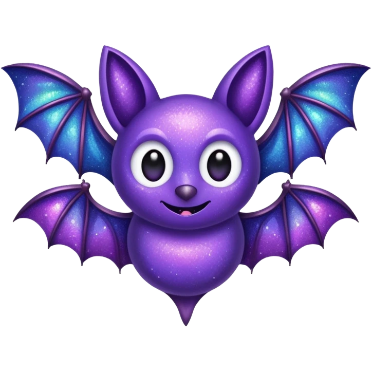 glitter purple bat emoji