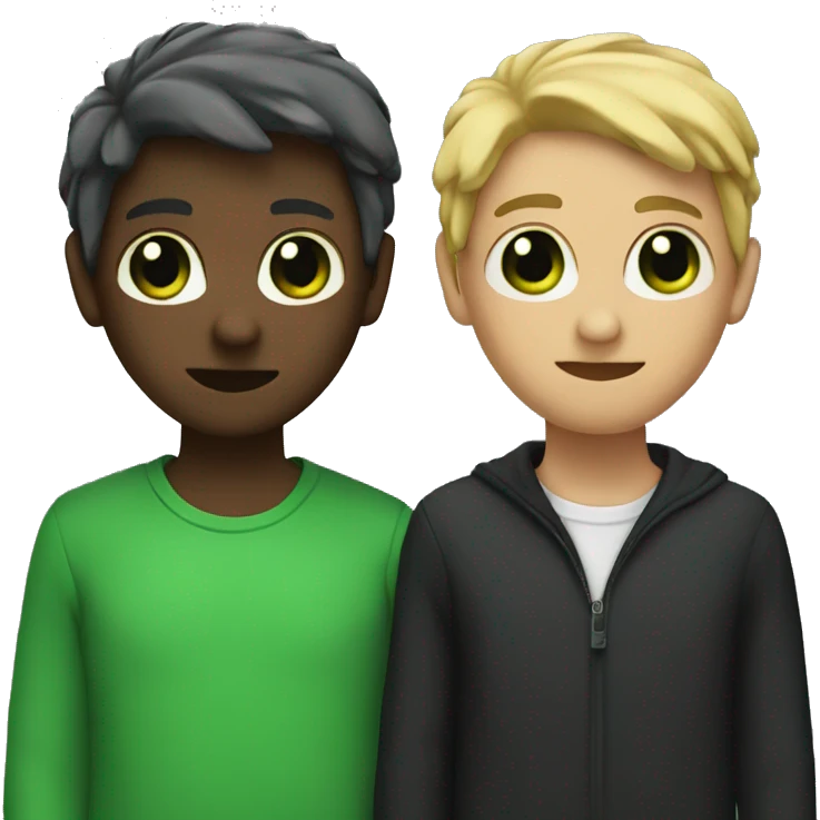 Half green half black heart  emoji