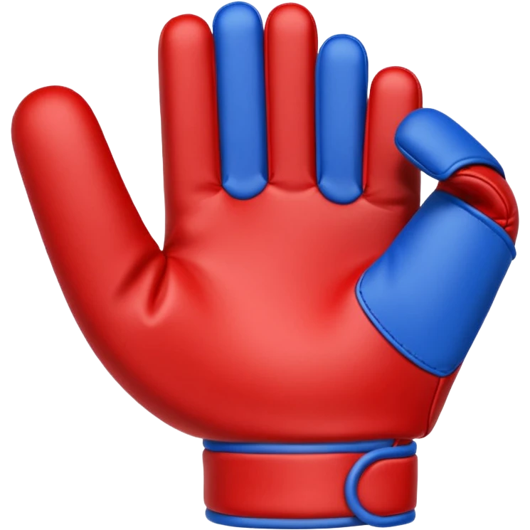  #1 glove first finger up arm   in blue (#00A3E0) and red (#F9423A)  emoji