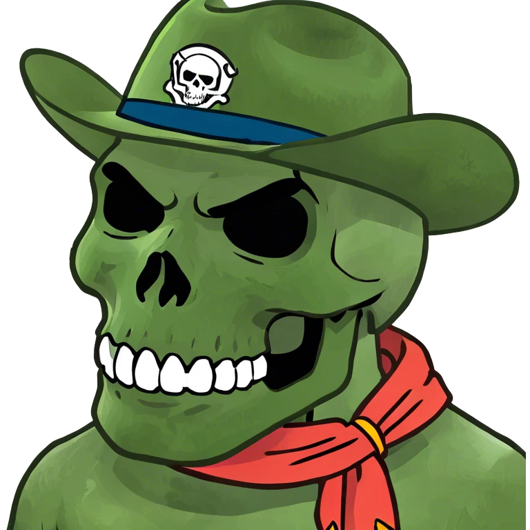 Skull cowboy emoji