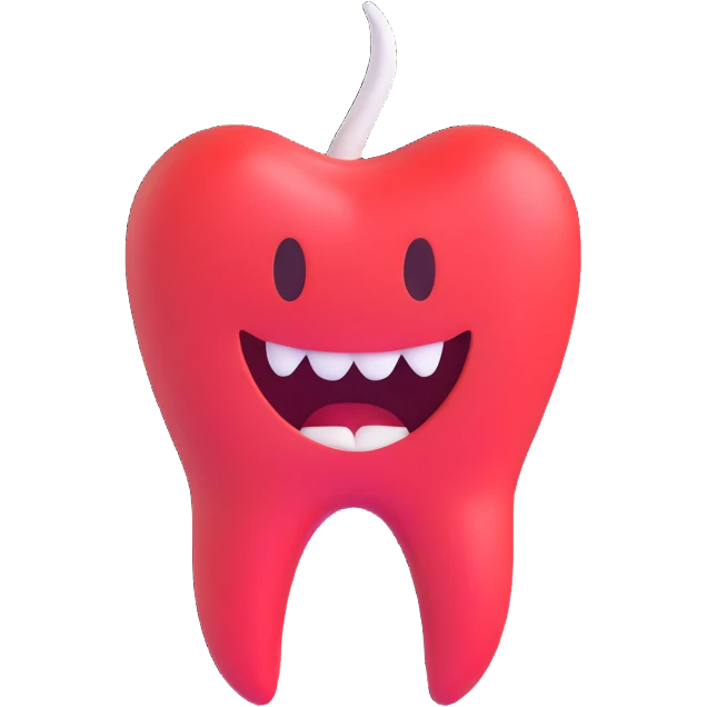 single tooth 3D emoji style emoji