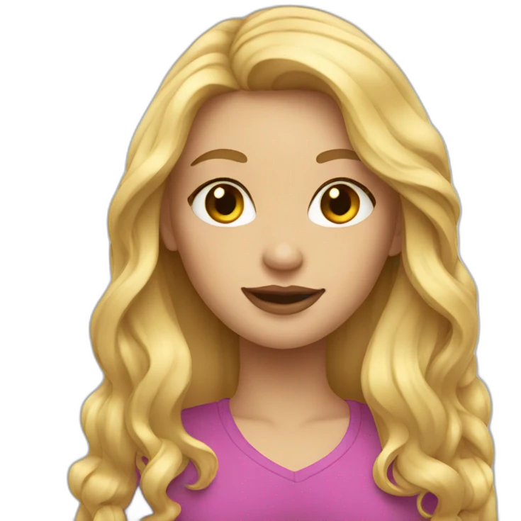 a girl with beautiful thick long blonde hair emoji