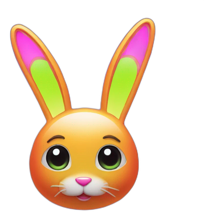 neon bunny emoji