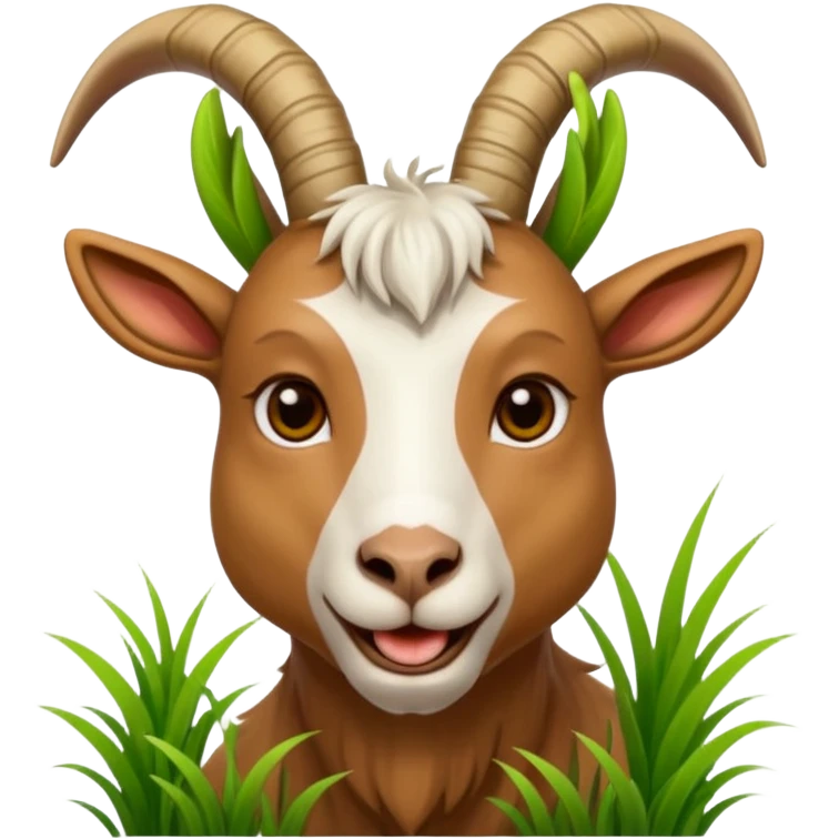 goat with grass in his mouth emoji