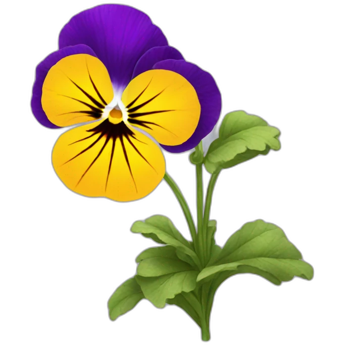 Pansy flower emoji