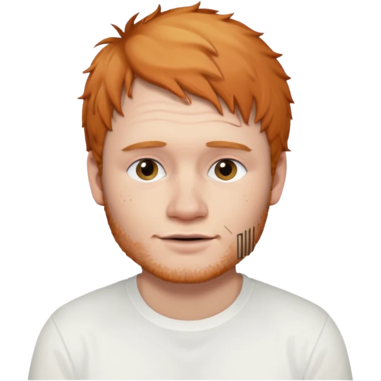 Ed Sheeran wear white shirt emoji