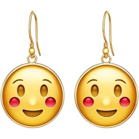 earring shaped like an emoji emoji