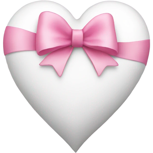 white heart with a pink bow emoji