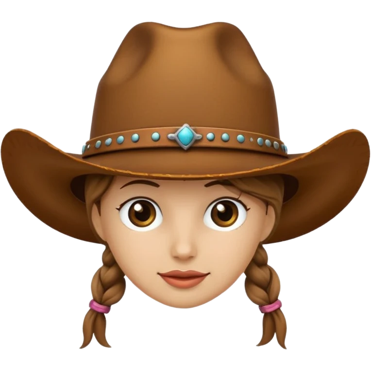Cowgirl hat brown emoji