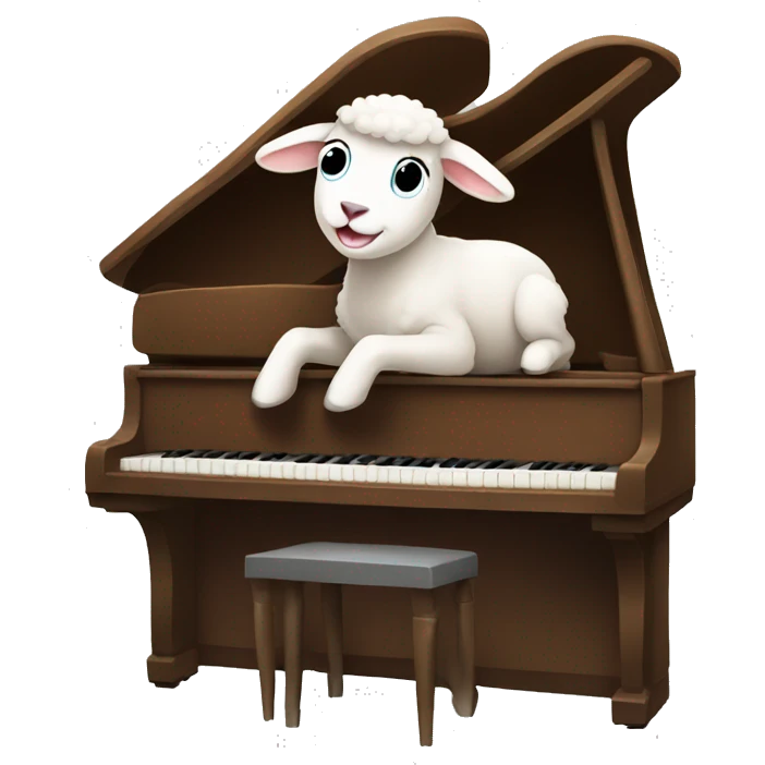 Lamb playing the piano  emoji