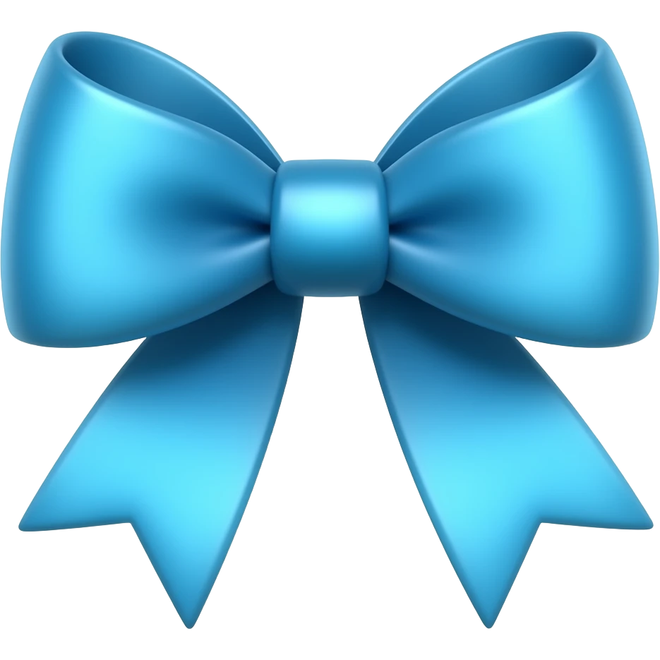 blue bow emoji