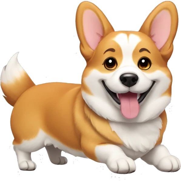 happy corgi emoji
