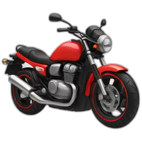 motorbike black and red emoji