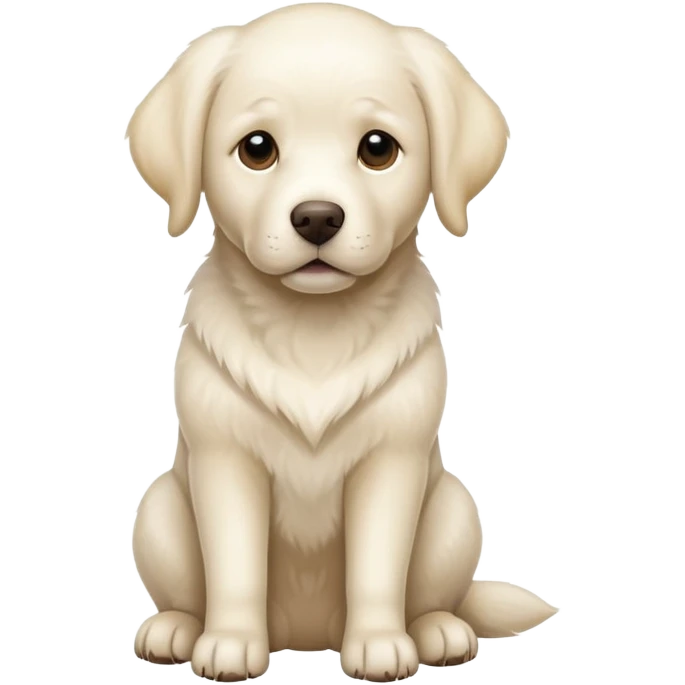 White Labrador adult dog sitting emoji
