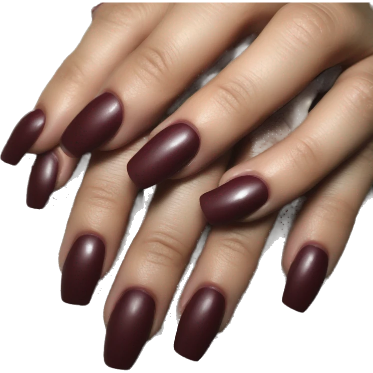 Wine red nails  emoji