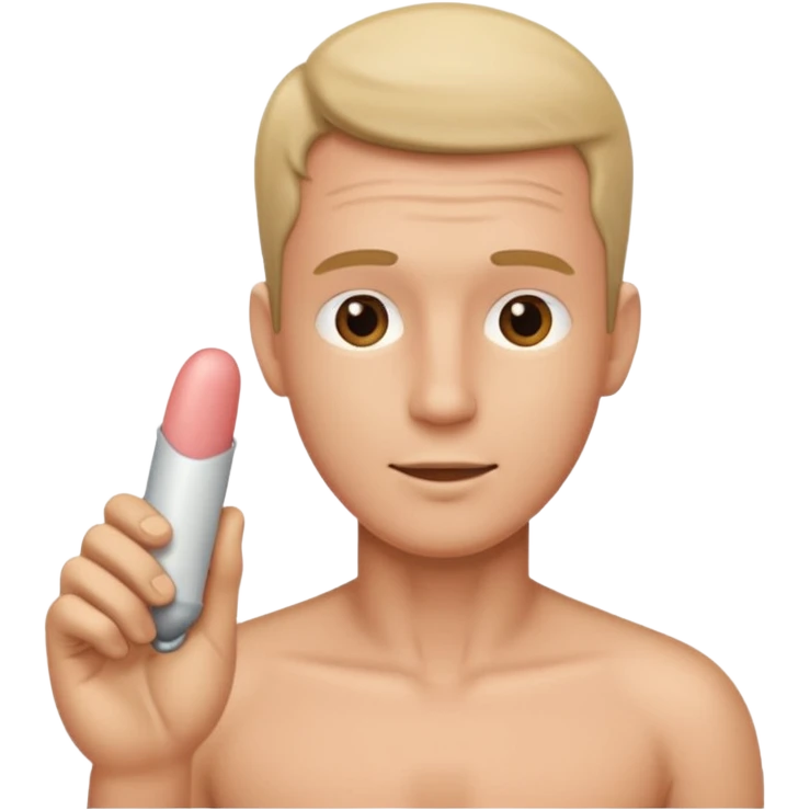 Penis with a man stroking it emoji
