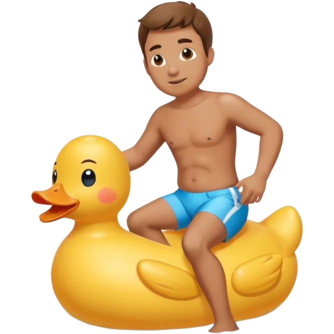 Guy riding a duck emoji