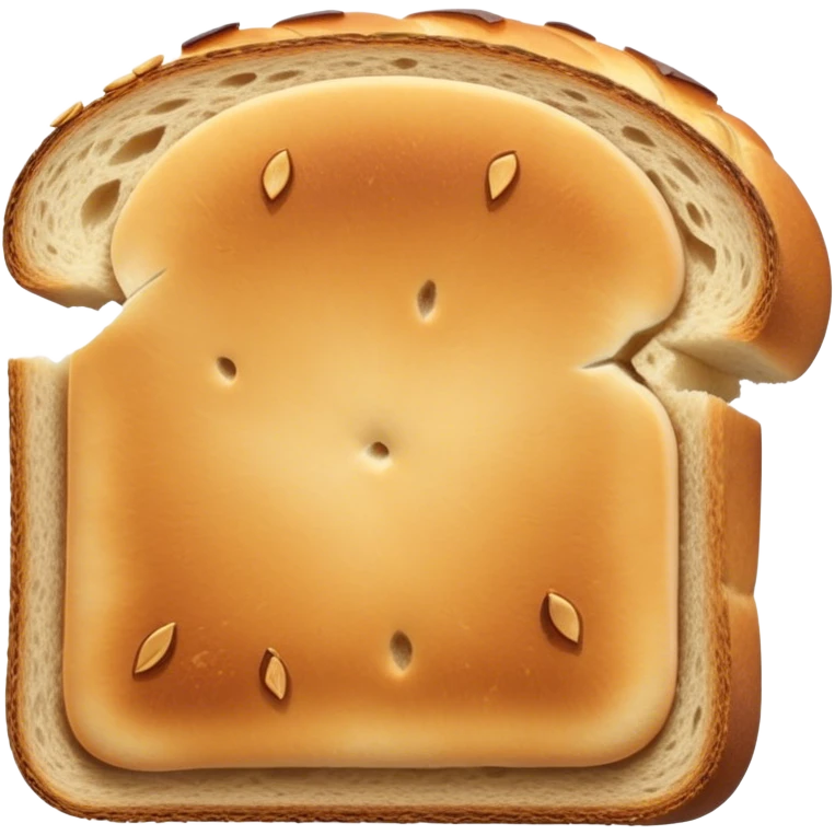 single slice of bread folded in half diagonally  emoji