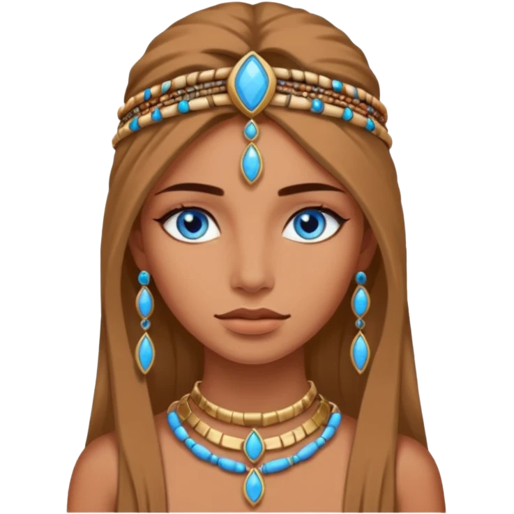 blue eyed desert tribe woman emoji