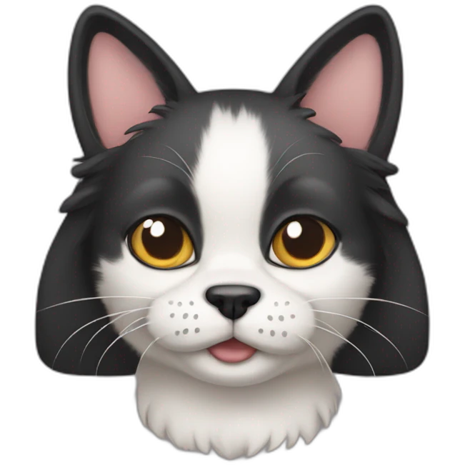 half cat half dog emoji
