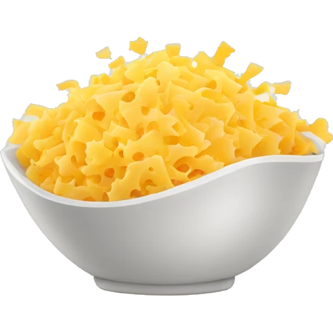 grated cheese in a bowl  emoji