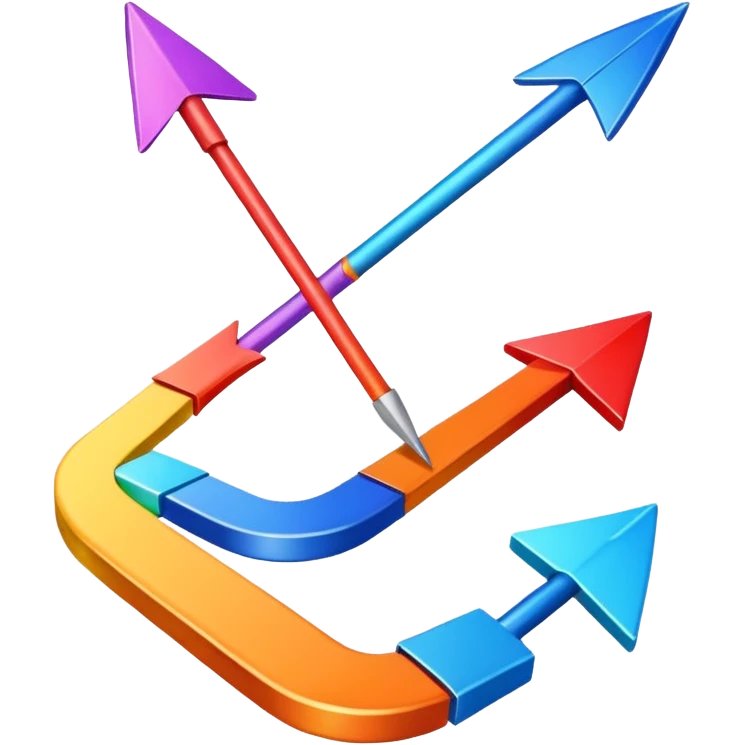 mach mir etwas das darstellt das man sein ganzes leben umkrempelt mit pfeilen emoji