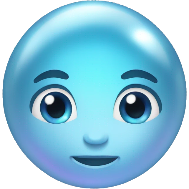Blue holographic pearl  emoji