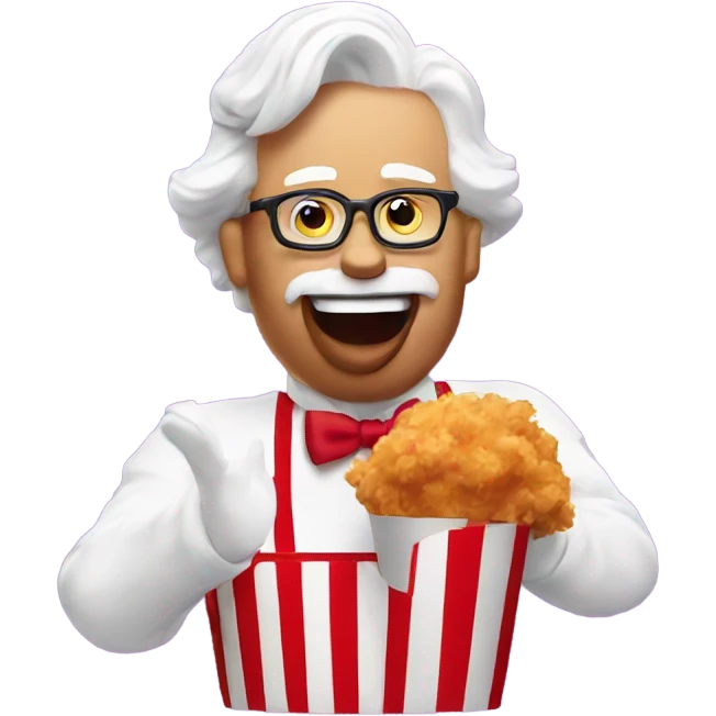 KFC blowing a kiss emoji