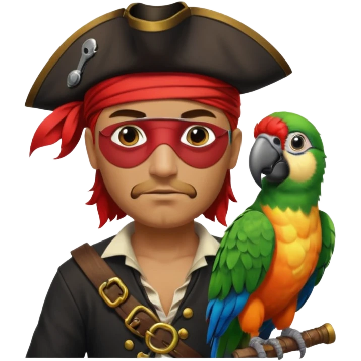 pirate and parrot emoji