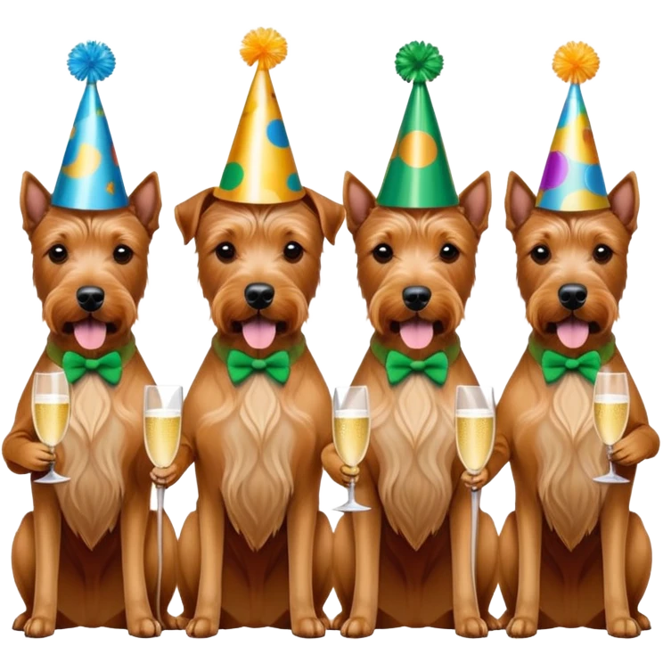 Irish terrier party emoji