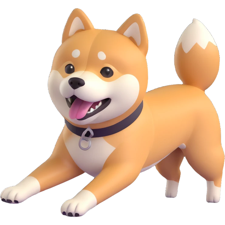 shiba inu, exercising emoji
