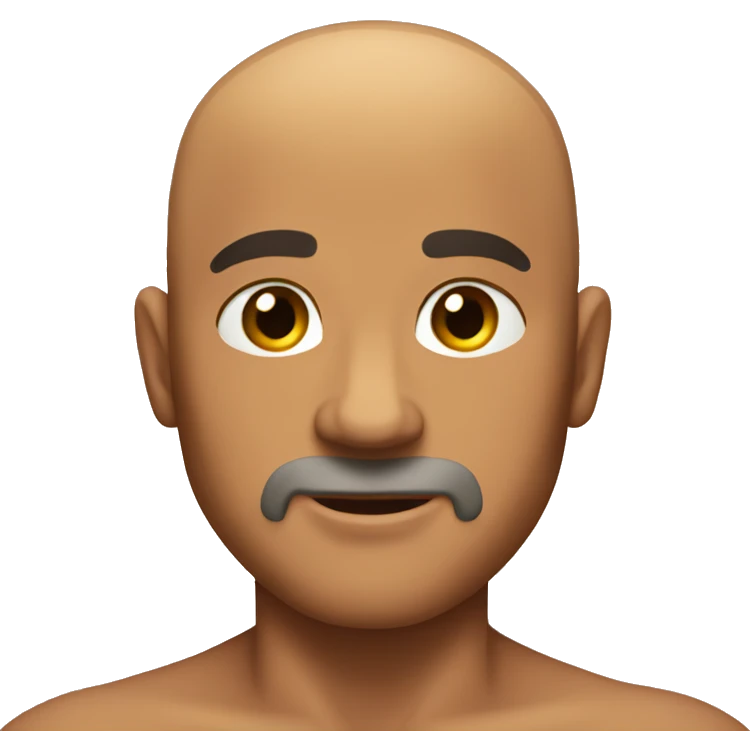 Buff tan bald man emoji