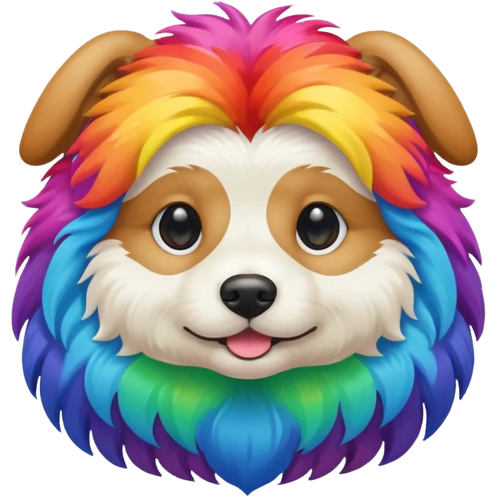 Rainbow dog emoji