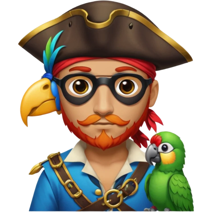 pirate and parrot emoji