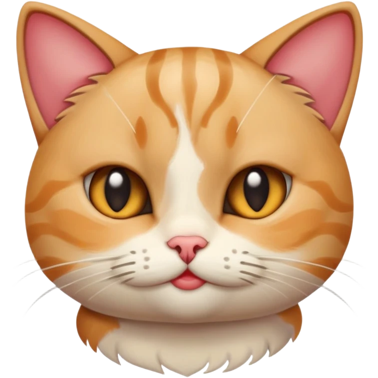 Embarrassed cat when he do not know how to answer to a proposal emoji