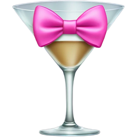 Martini with pink bow emoji