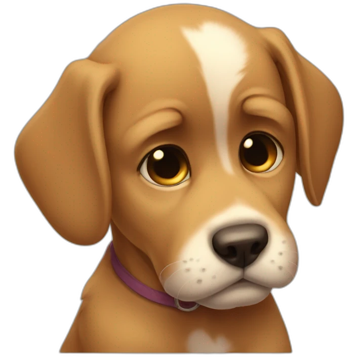 Sad puppy emoji