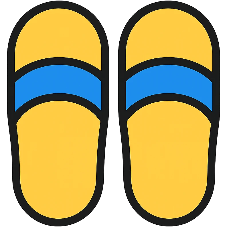 colored slippers icon emoji