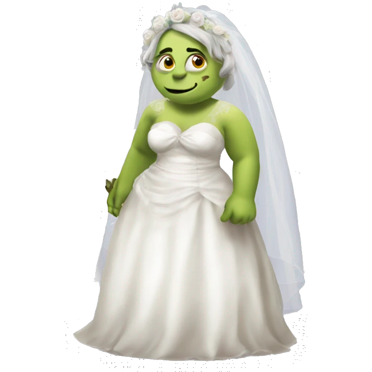 Ogre In wedding dress￼  emoji