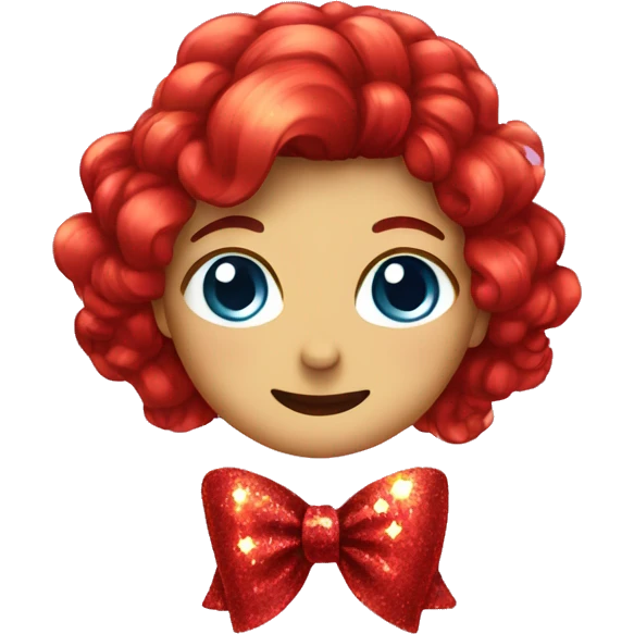 Sparkly red bow emoji