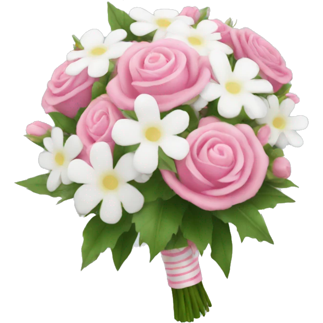 pink and white bouquet emoji