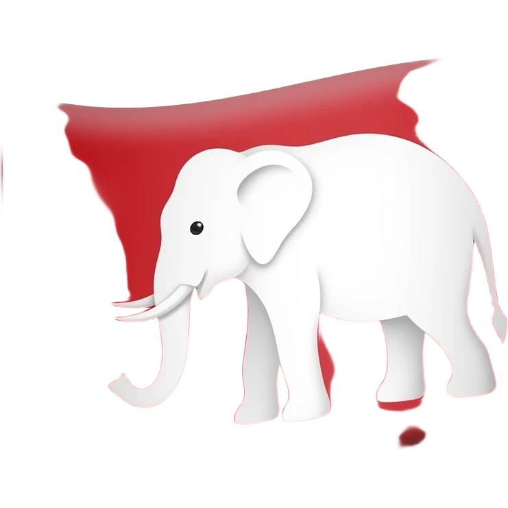 Je veux le drapeau du Siam (un fond rouge avec un éléphant) en entier tu me garde tout du drapeau que 2 couleur le rouge pour le fond et en blanc l’éléphanT ENLÈVE PAS LE FONDDD emoji