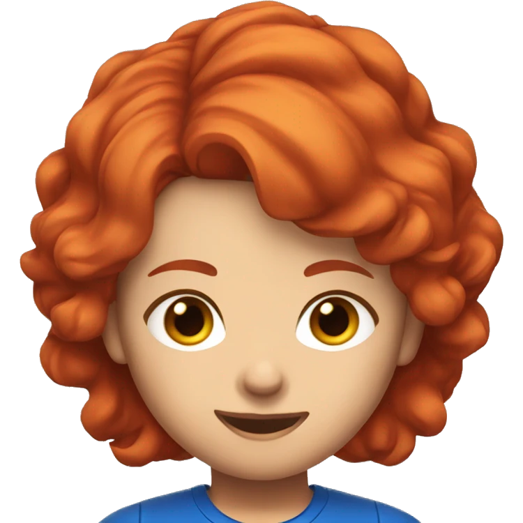a female esports coach with red hair and blue shirt.  emoji