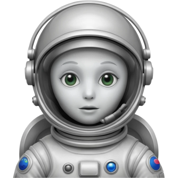 alien Three-eyed white Astronaut emoji