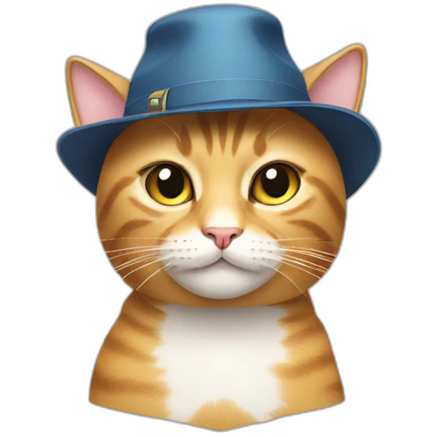 cat wearing hat emoji