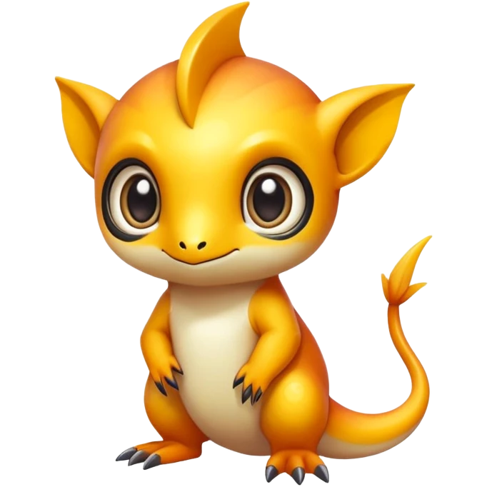 Randomly-colored exotic chibi Fakémon-creature emoji