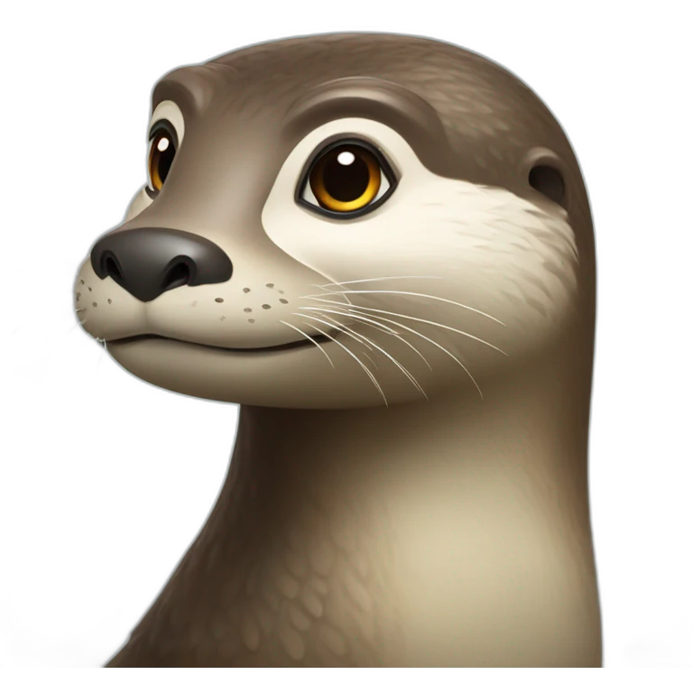 une loutre sur un dodo emoji